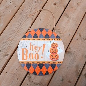 Hey Boo! Decorative Halloween Sign